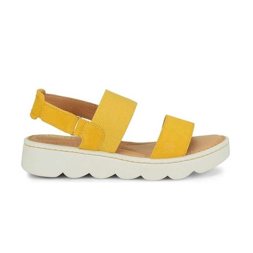 BORN Women's Patriotic Suede Slingback Sandal Yellow - Picture 2 of 12